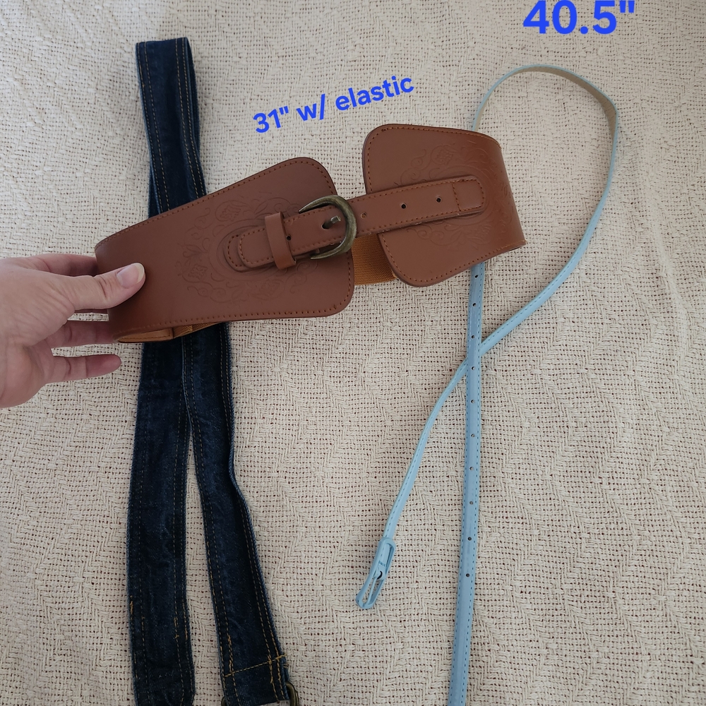 Elegant Tan Women's Belt with Buckle